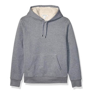 Essentials Men’s Sherpa-Lined Pullover Hoodie Sweatshirt