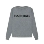 Essentials Overlapped Gray Sweater