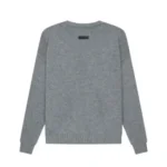 Essentials Overlapped Gray Sweater